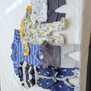 Boy's preemie bundle sleepwear